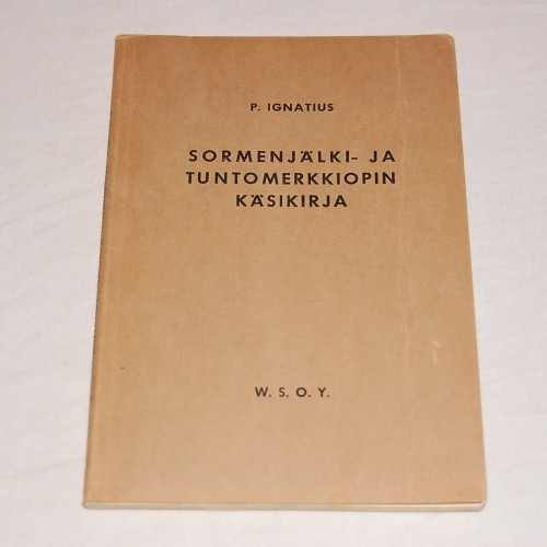P. Ignatius Sormenjälki- ja tuntomerkkiopin käsikirja